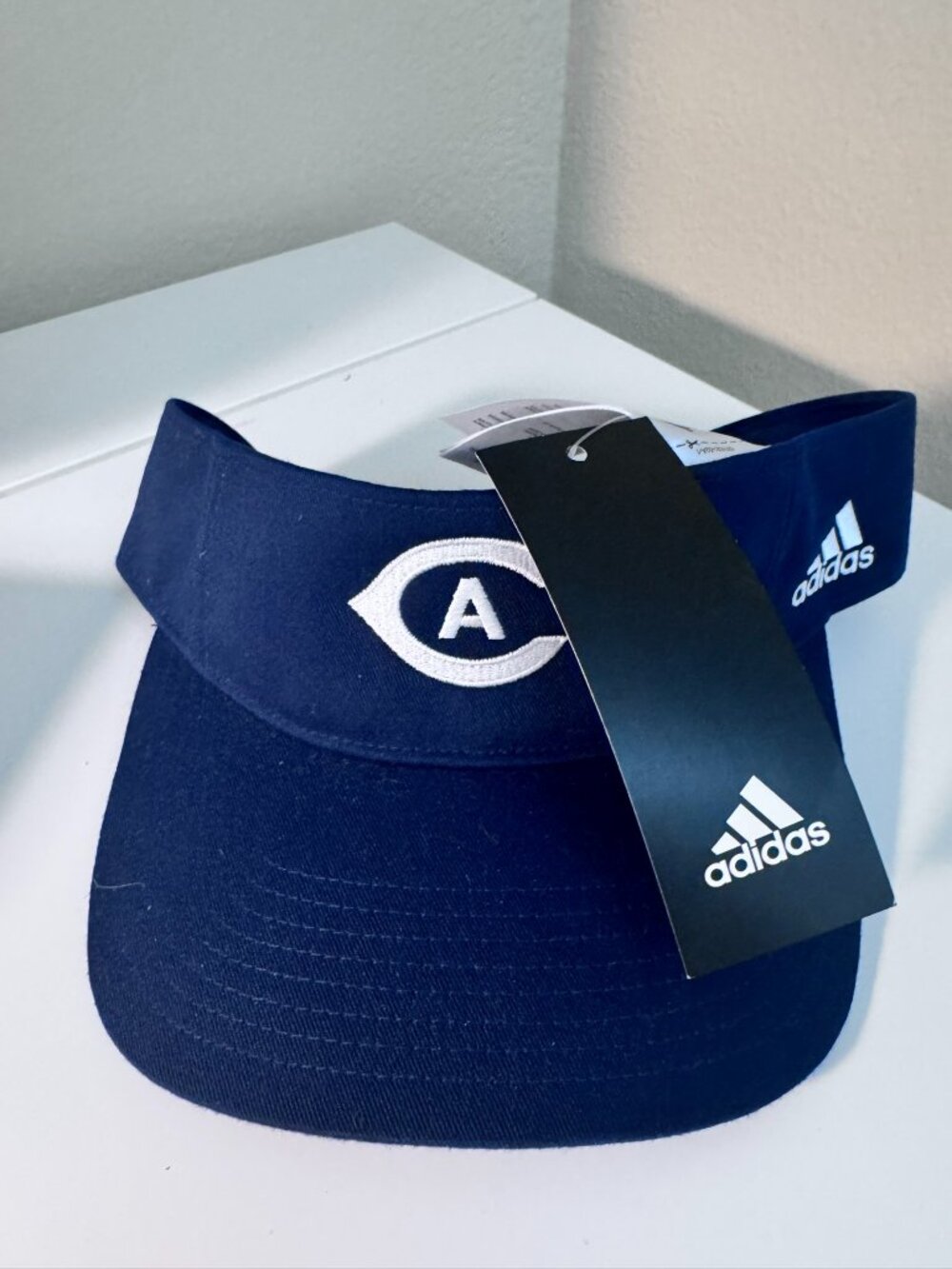 NWT Adidas UC DAVIS Aggies Team Visor Navy White OSFM Adjustable Hat